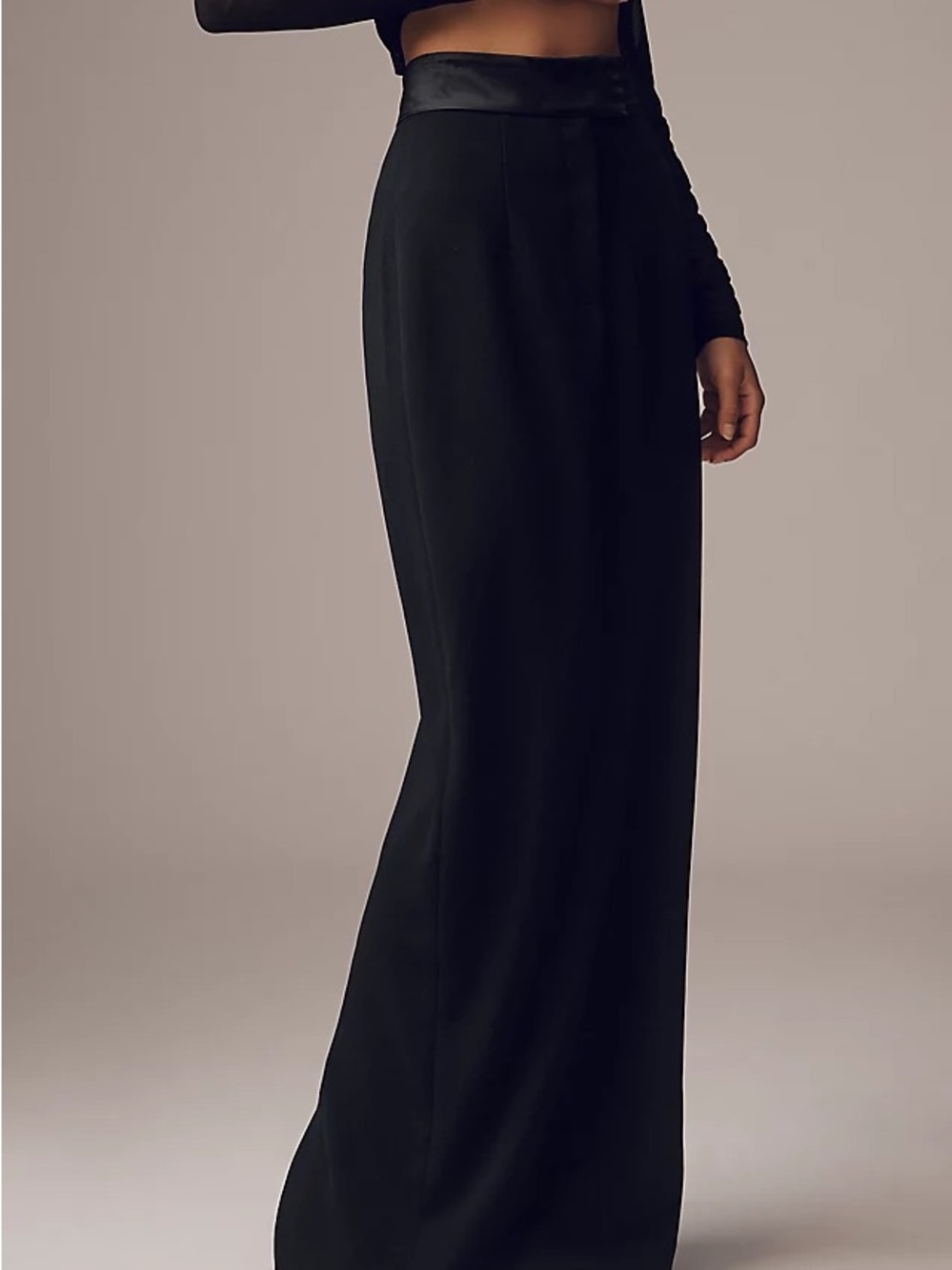 SAU LEE Indya Column Maxi Skirt - Black